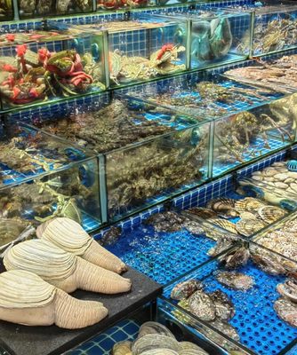 老廣年貨圖鑒 海鮮、年宵花購銷兩旺，水產(chǎn)品市場熱鬧非凡